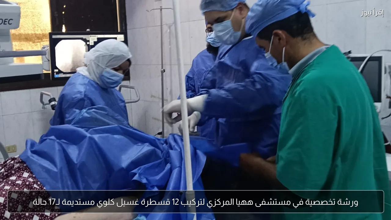 ورشة تخصصية في مستشفى ههيا المركزي لتركيب 12 قسطرة غسيل كلوي مستديمة لـ17 حالة