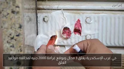 حي غرب الإسكندرية يغلق 3 محال ويوقع غرامة 2000 جنيه لمخالفة مواعيد الغلق