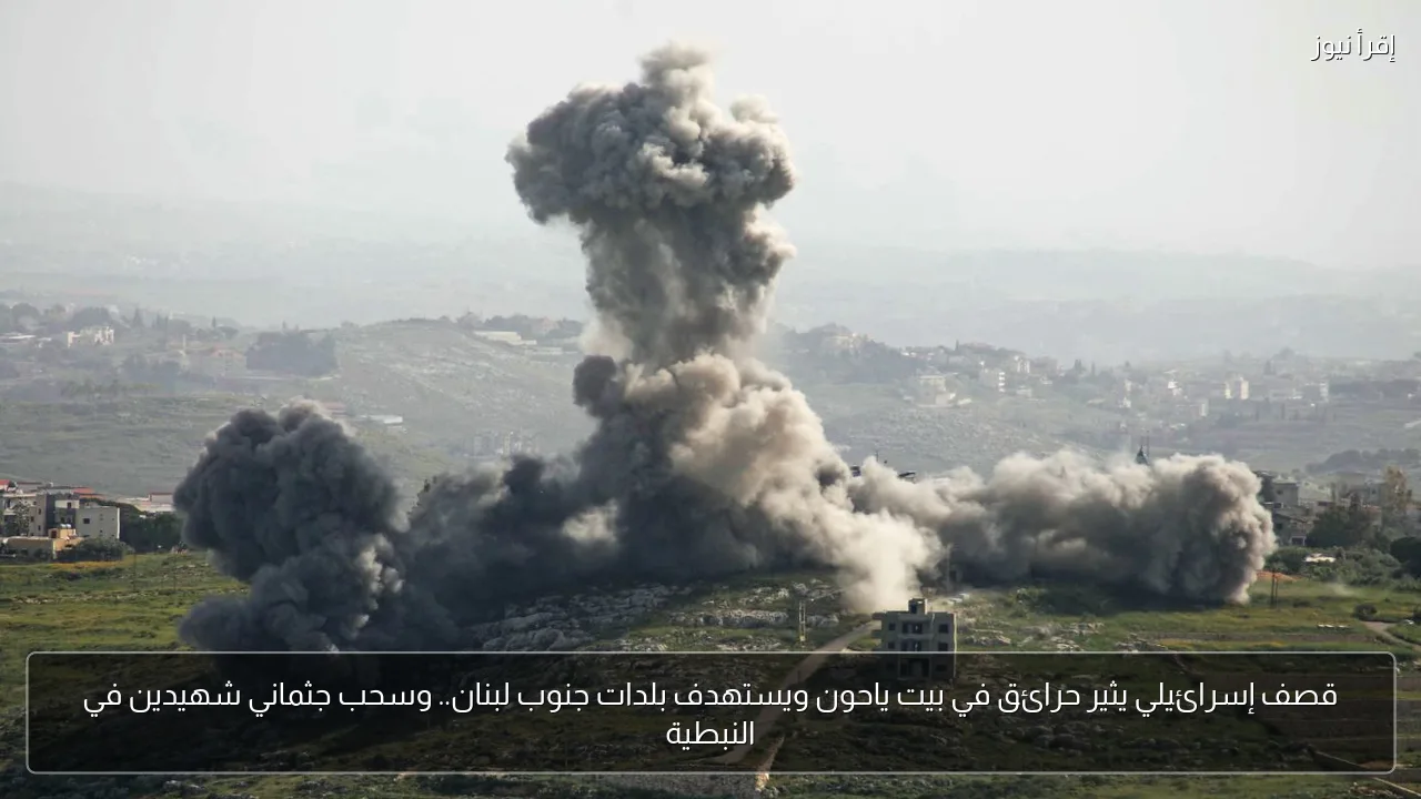قصف إسرائيلي يثير حرائق في بيت ياحون ويستهدف بلدات جنوب لبنان.. وسحب جثماني شهيدين في النبطية