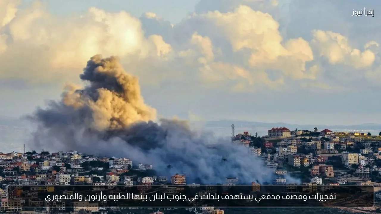 تفجيرات وقصف مدفعي يستهدف بلدات في جنوب لبنان بينها الطيبة وأرنون والمنصوري