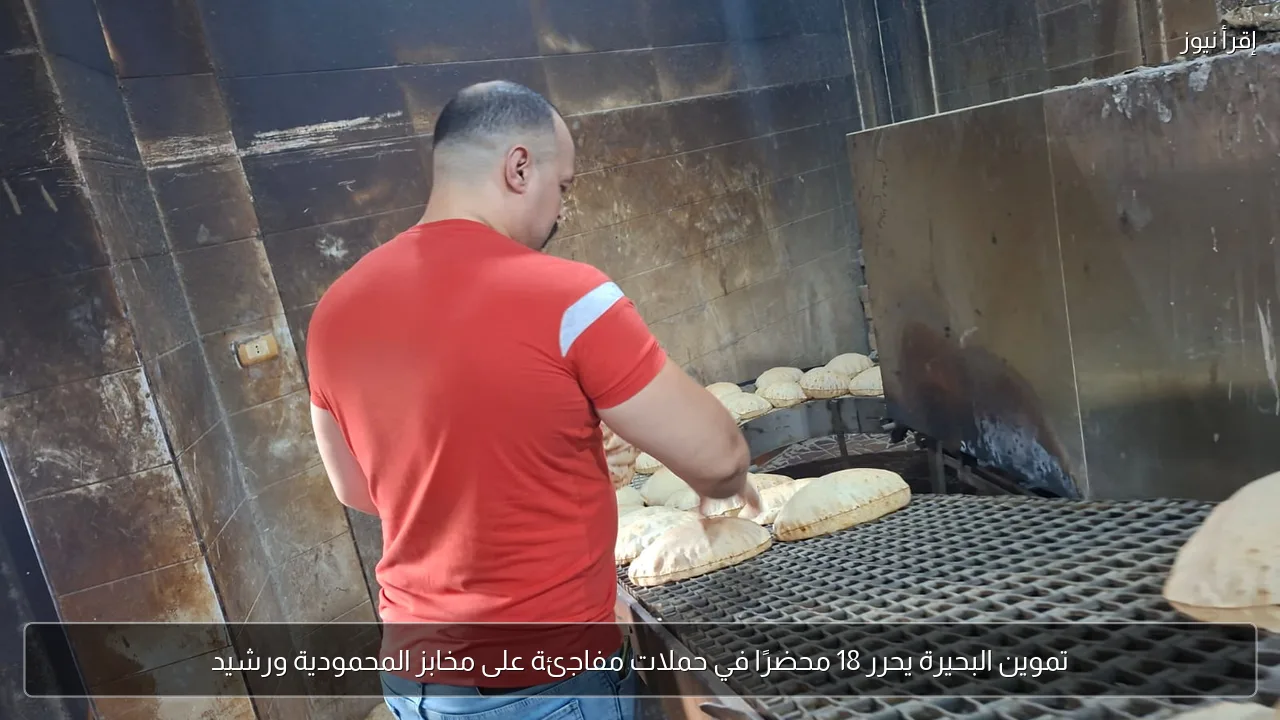 تموين البحيرة يحرر 18 محضرًا في حملات مفاجئة على مخابز المحمودية ورشيد
