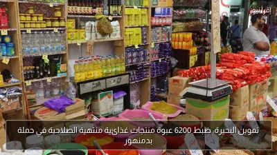 تموين البحيرة: ضبط 6200 عبوة منتجات غذائية منتهية الصلاحية في حملة بدمنهور