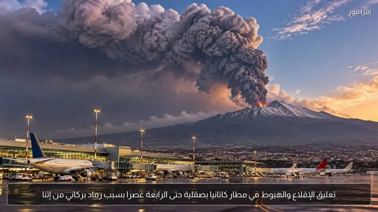 تعليق الإقلاع والهبوط في مطار كاتانيا بصقلية حتى الرابعة عصرا بسبب رماد بركاني من إتنا