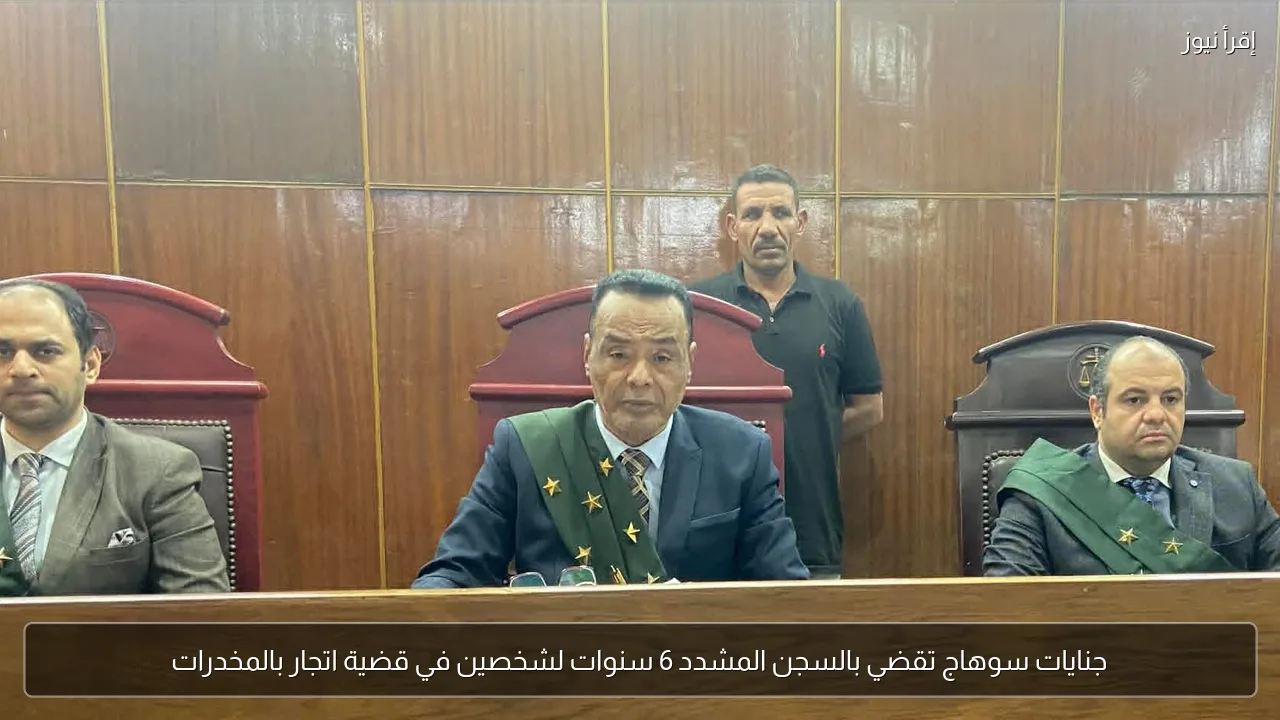 جنايات سوهاج تقضي بالسجن المشدد 6 سنوات لشخصين في قضية اتجار بالمخدرات
