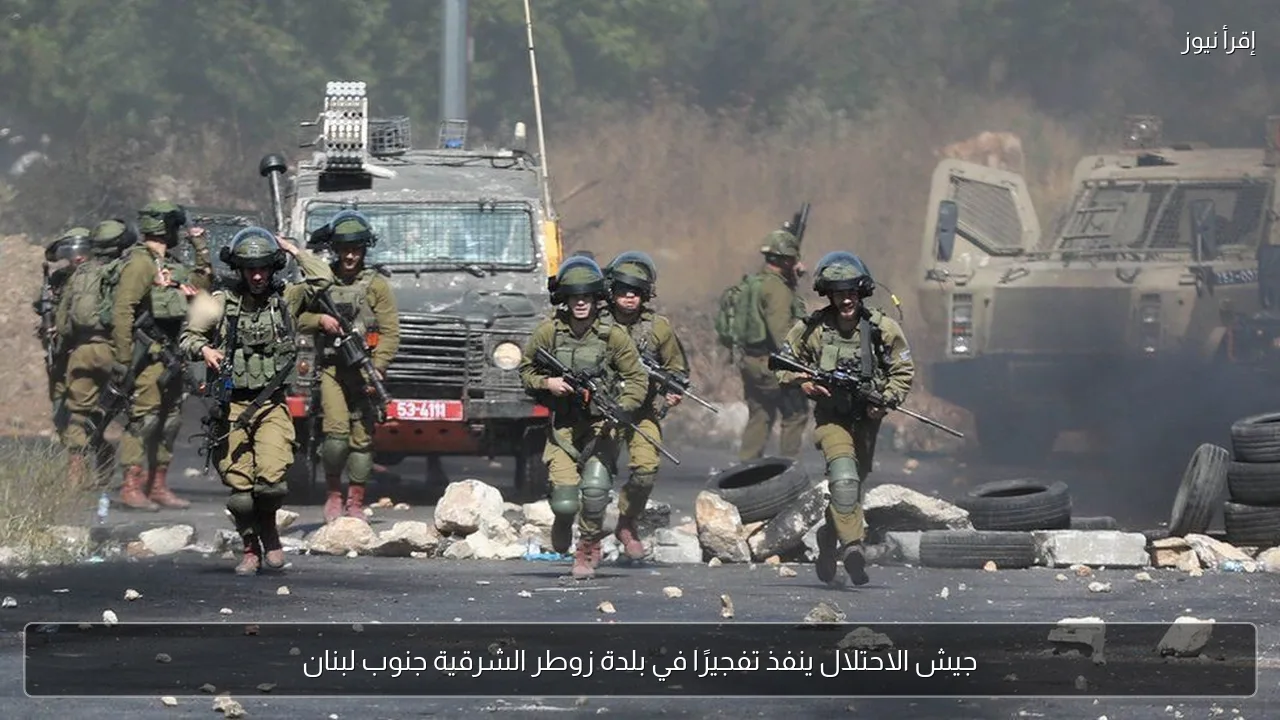 جيش الاحتلال ينفذ تفجيرًا في بلدة زوطر الشرقية جنوب لبنان