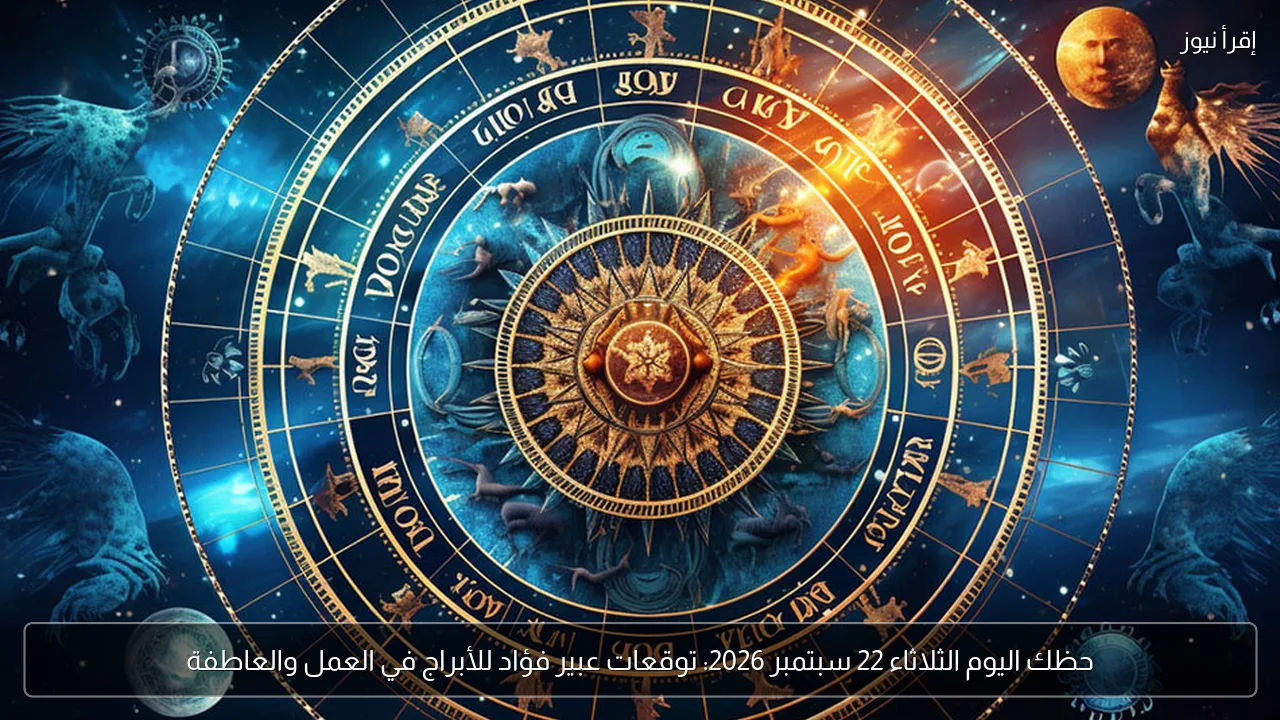 حظك اليوم الثلاثاء 22 سبتمبر 2026: توقعات عبير فؤاد للأبراج في العمل والعاطفة