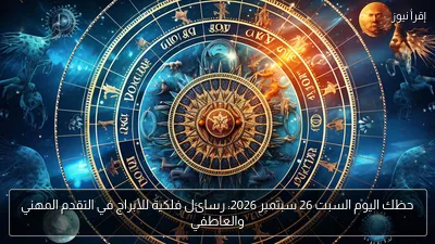 حظك اليوم السبت 26 سبتمبر 2026: رسائل فلكية للأبراج في التقدم المهني والعاطفي