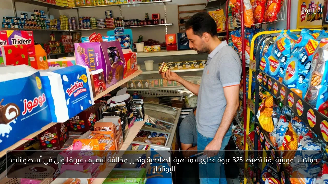 حملات تموينية بقنا تضبط 325 عبوة غذائية منتهية الصلاحية وتحرر مخالفة لتصرف غير قانوني في أسطوانات البوتاجاز