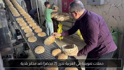 حملات تموينية في الغربية تحرر 75 محضرًا ضد مخابز بلدية
