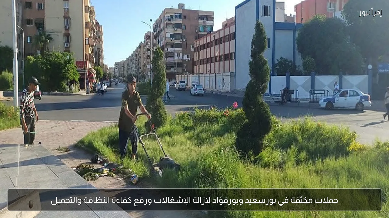 حملات مكثفة في بورسعيد وبورفؤاد لإزالة الإشغالات ورفع كفاءة النظافة والتجميل