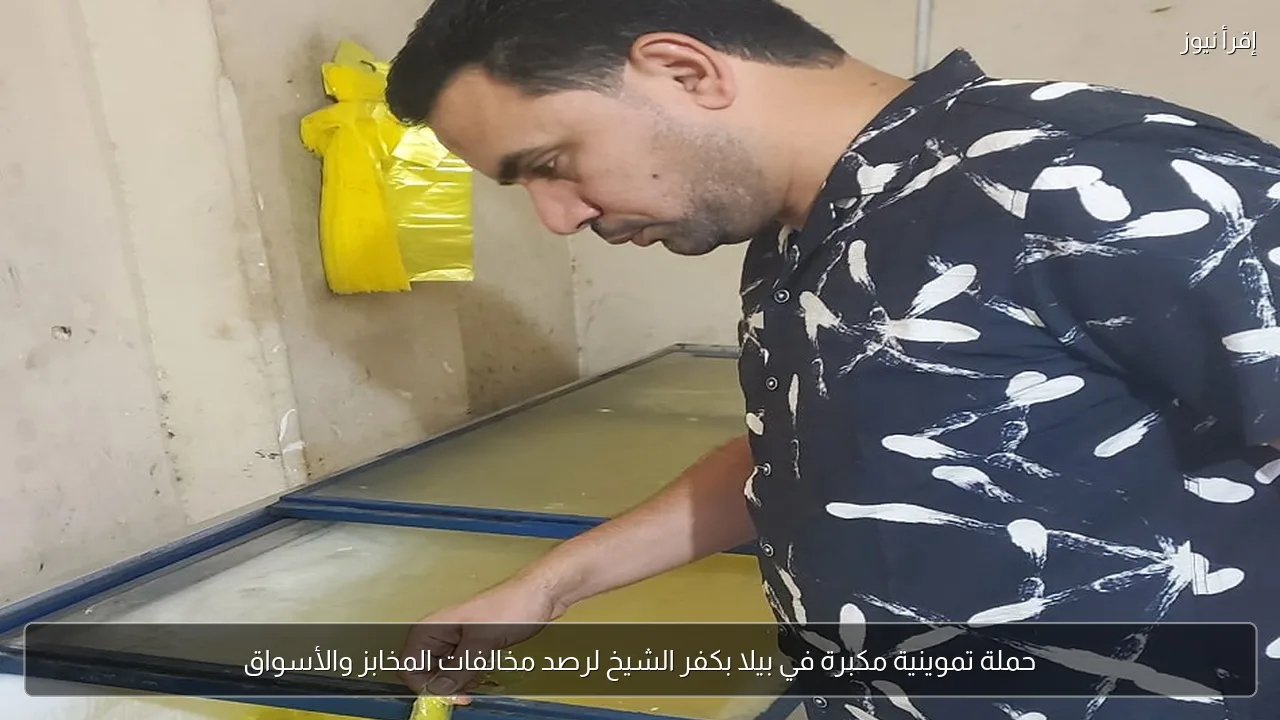 حملة تموينية مكبرة في بيلا بكفر الشيخ لرصد مخالفات المخابز والأسواق