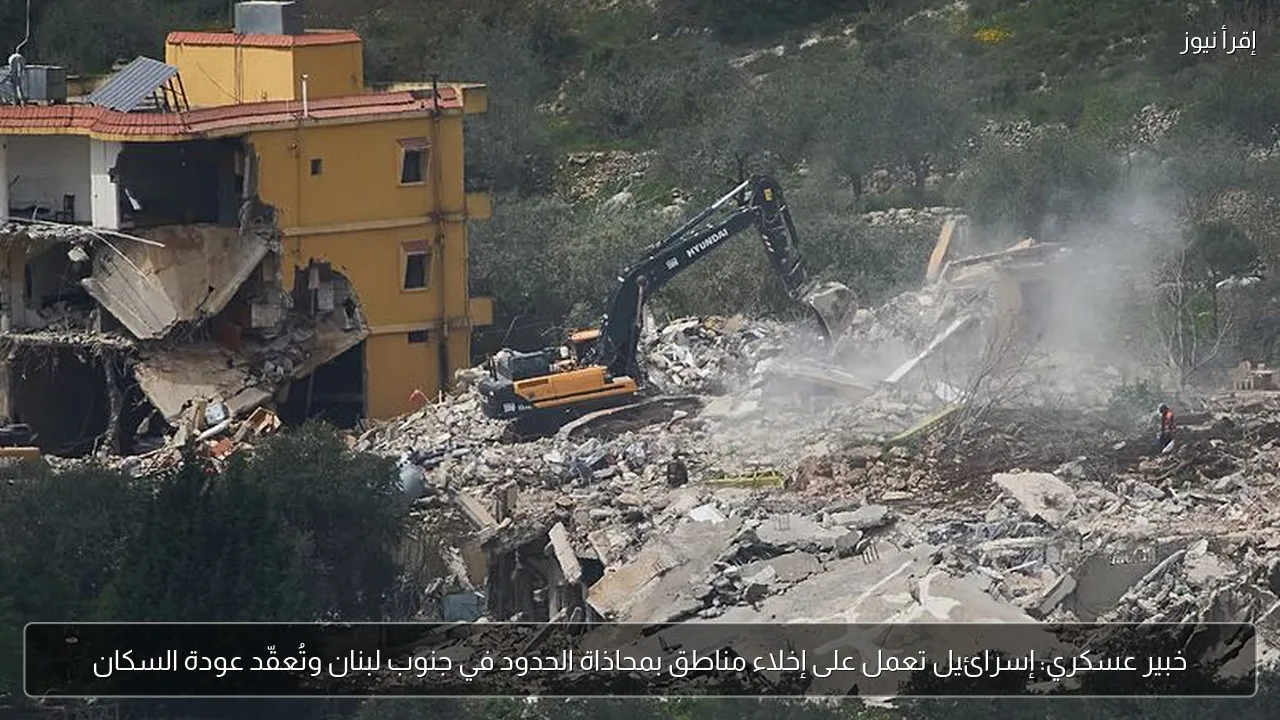 خبير عسكري: إسرائيل تعمل على إخلاء مناطق بمحاذاة الحدود في جنوب لبنان وتُعقّد عودة السكان