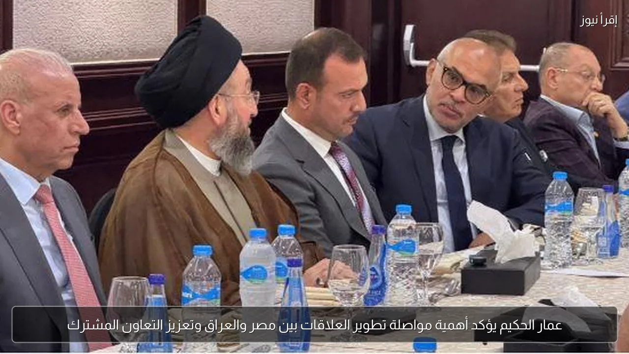 عمار الحكيم يؤكد أهمية مواصلة تطوير العلاقات بين مصر والعراق وتعزيز التعاون المشترك