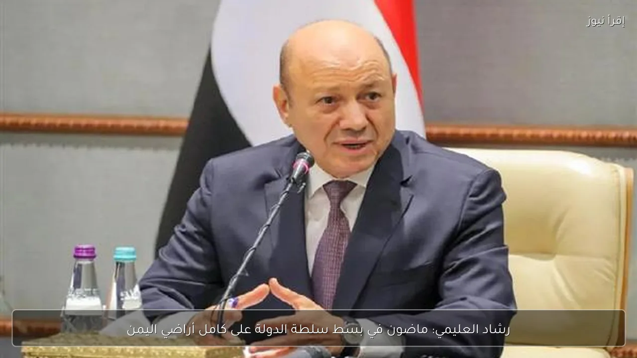 رشاد العليمي: ماضون في بسط سلطة الدولة على كامل أراضي اليمن