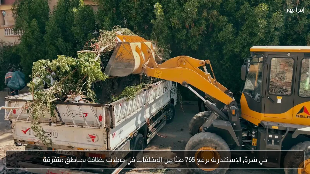 حي شرق الإسكندرية يرفع 765 طنًا من المخلفات في حملات نظافة بمناطق متفرقة
