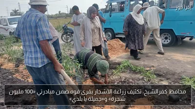 محافظ كفرالشيخ: تكثيف زراعة الأشجار بقرى فوه ضمن مبادرتي «100 مليون شجرة» و«جميلة يا بلدي»