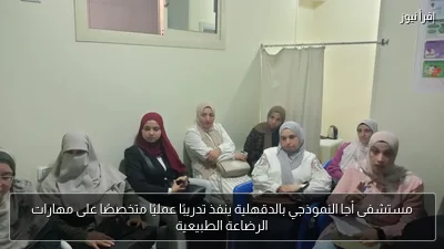 مستشفى أجا النموذجي بالدقهلية ينفذ تدريبًا عمليًا متخصصًا على مهارات الرضاعة الطبيعية