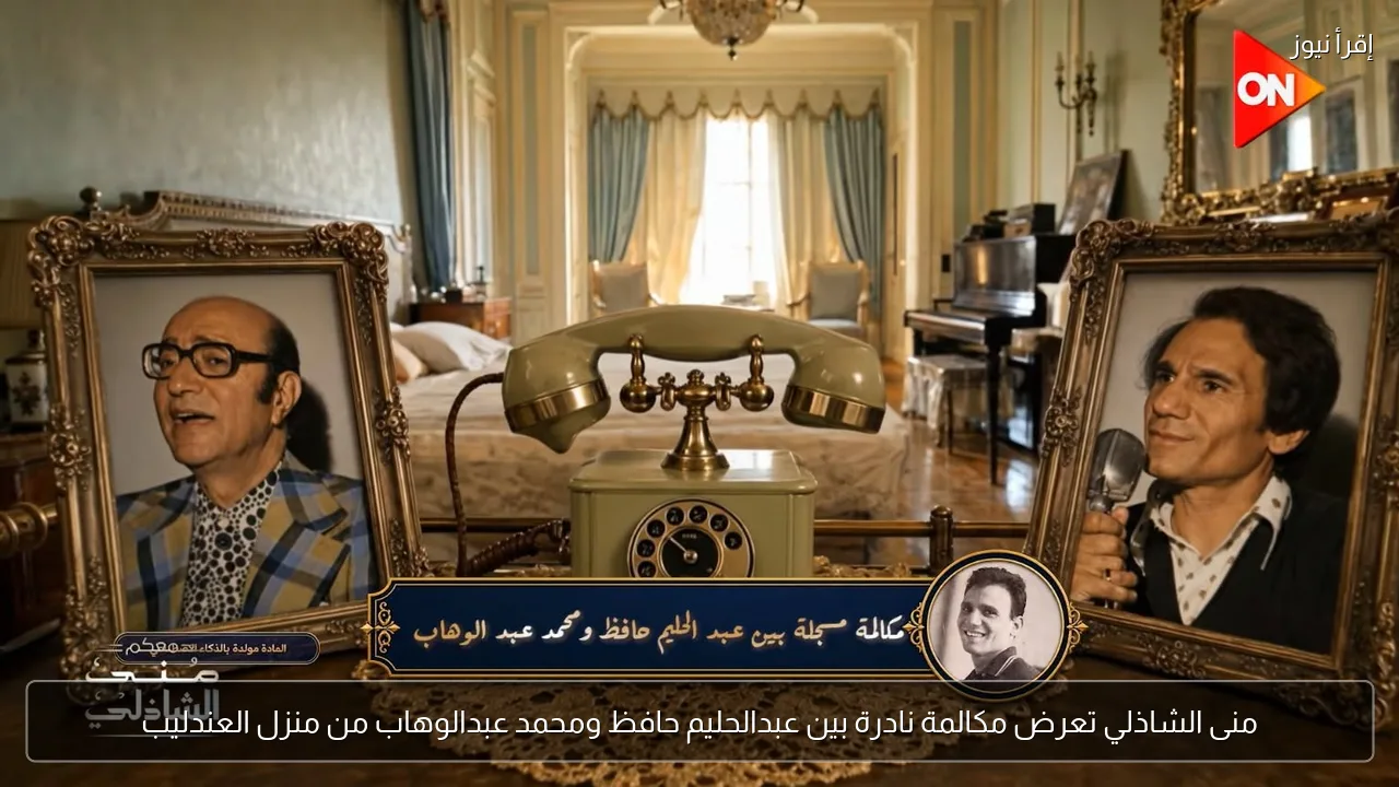 منى الشاذلي تعرض مكالمة نادرة بين عبدالحليم حافظ ومحمد عبدالوهاب من منزل العندليب