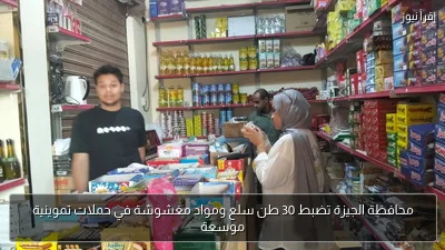 محافظة الجيزة تضبط 30 طن سلع ومواد مغشوشة في حملات تموينية موسعة