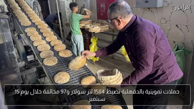 حملات تموينية بالدقهلية تضبط 1584 لتر سولار و97 مخالفة خلال يوم 15 سبتمبر