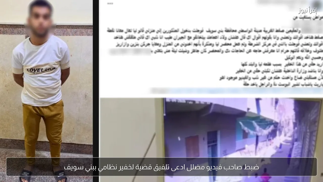 ضبط صاحب فيديو مضلل ادعى تلفيق قضية لخفير نظامي ببني سويف