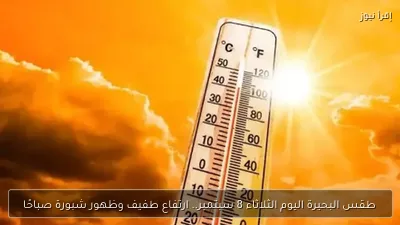 طقس البحيرة اليوم الثلاثاء 8 سبتمبر.. ارتفاع طفيف وظهور شبورة صباحًا
