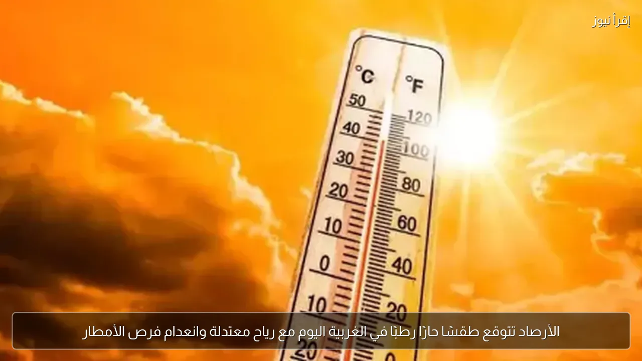 الأرصاد تتوقع طقسًا حارًا رطبًا في الغربية اليوم مع رياح معتدلة وانعدام فرص الأمطار