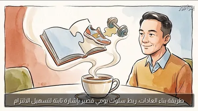 طريقة بناء العادات: ربط سلوك يومي قصير بإشارة ثابتة لتسهيل الالتزام
