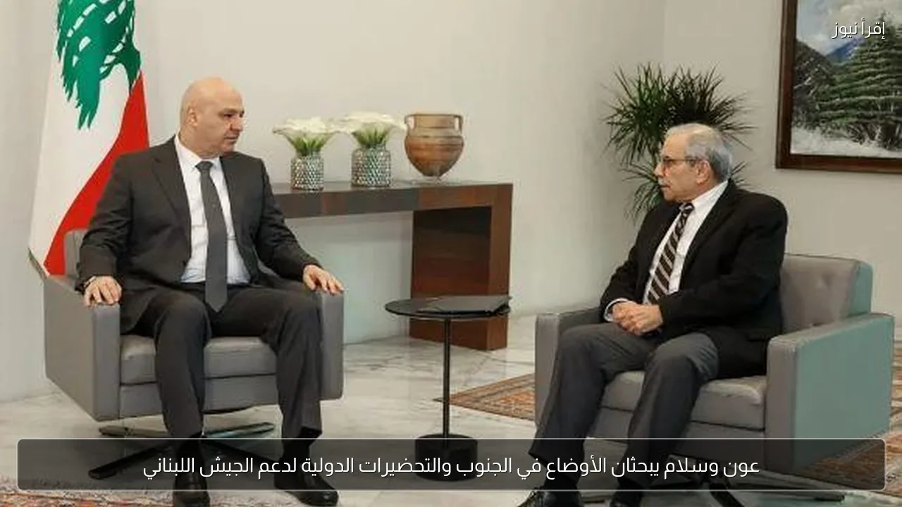 عون وسلام يبحثان الأوضاع في الجنوب والتحضيرات الدولية لدعم الجيش اللبناني