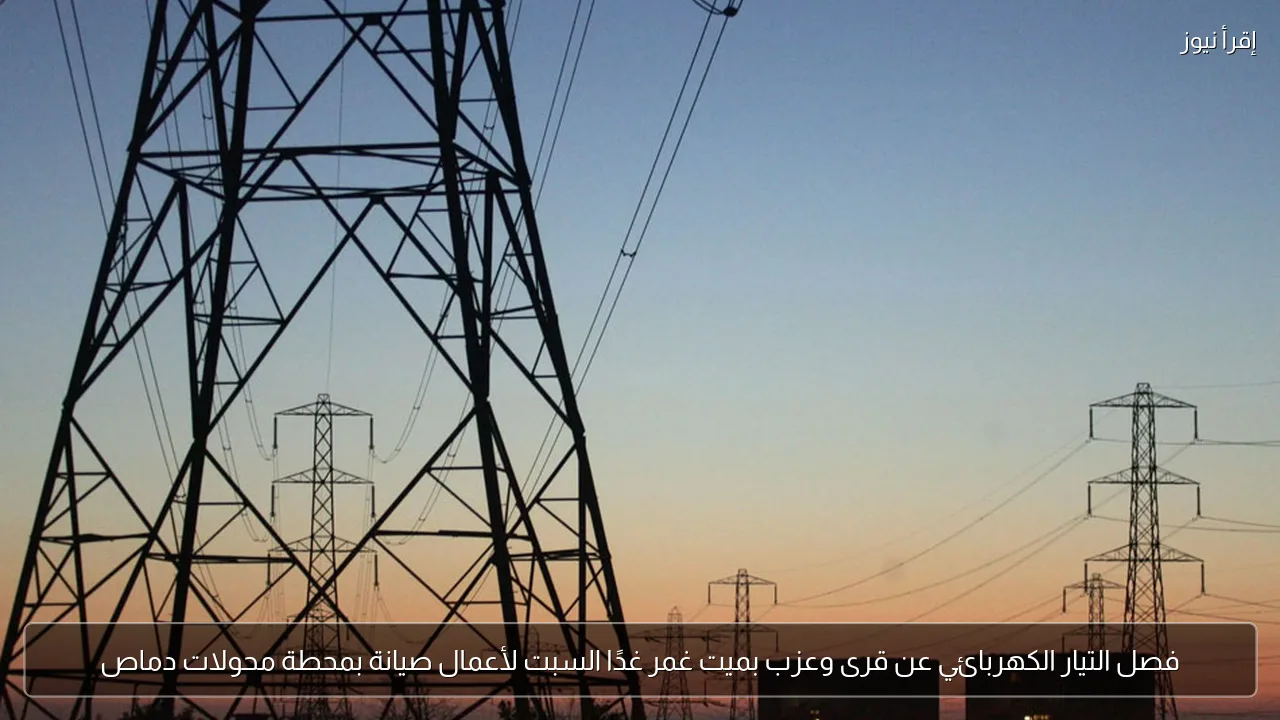 فصل التيار الكهربائي عن قرى وعزب بميت غمر غدًا السبت لأعمال صيانة بمحطة محولات دماص