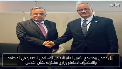 نبيل فهمي يبحث مع الأمين العام للتعاون الإسلامي التصعيد في المنطقة والتحضيرات لاجتماع وزاري مشترك بشأن القدس