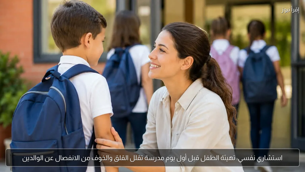 استشاري نفسي: تهيئة الطفل قبل أول يوم مدرسة تقلل القلق والخوف من الانفصال عن الوالدين