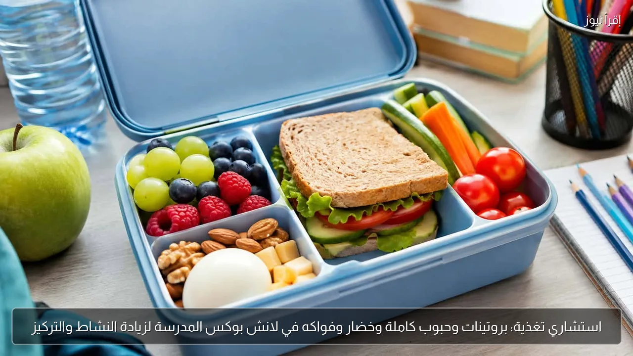 استشاري تغذية: بروتينات وحبوب كاملة وخضار وفواكه في لانش بوكس المدرسة لزيادة النشاط والتركيز