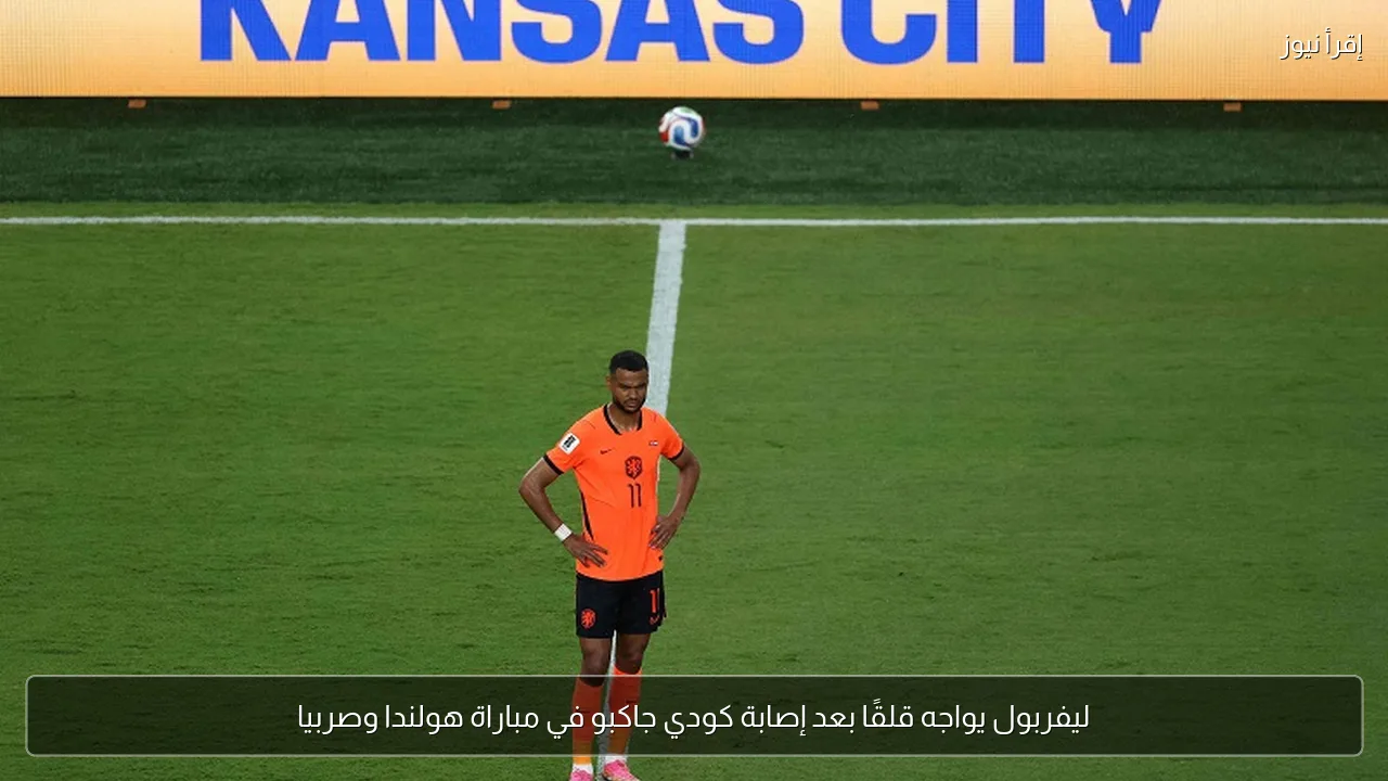 ليفربول يواجه قلقًا بعد إصابة كودي جاكبو في مباراة هولندا وصربيا