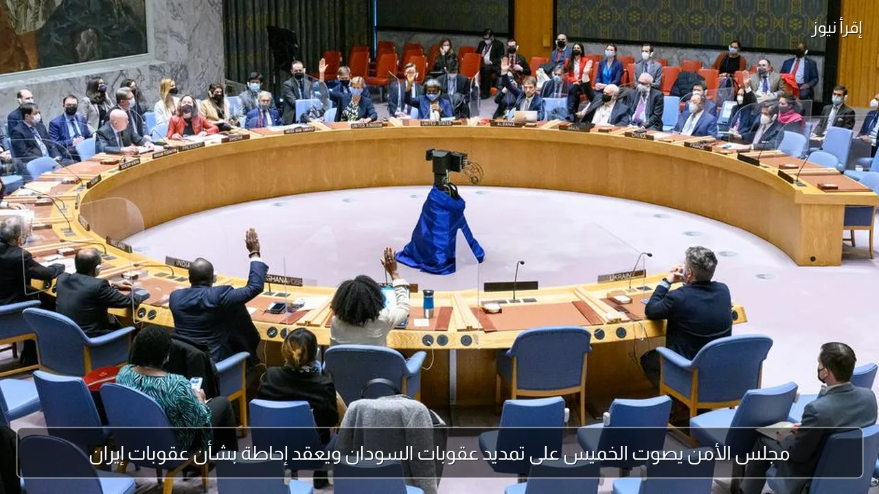 مجلس الأمن يصوت الخميس على تمديد عقوبات السودان ويعقد إحاطة بشأن عقوبات إيران