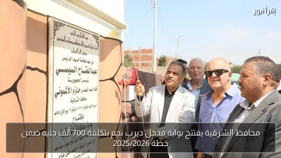 محافظ الشرقية يفتتح بوابة مدخل ديرب نجم بتكلفة 700 ألف جنيه ضمن خطة 2025/2026