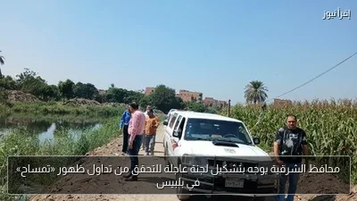 محافظ الشرقية يوجه بتشكيل لجنة عاجلة للتحقق من تداول ظهور «تمساح» في بلبيس