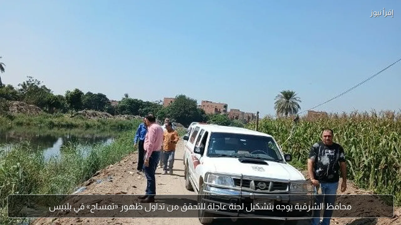 محافظ الشرقية يوجه بتشكيل لجنة عاجلة للتحقق من تداول ظهور «تمساح» في بلبيس