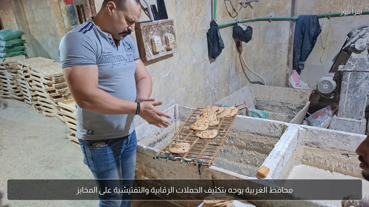 محافظ الغربية يوجه بتكثيف الحملات الرقابية والتفتيشية على المخابز