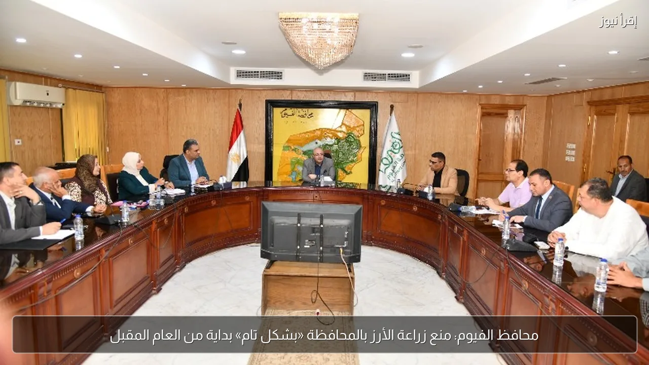 محافظ الفيوم: منع زراعة الأرز بالمحافظة «بشكل تام» بداية من العام المقبل