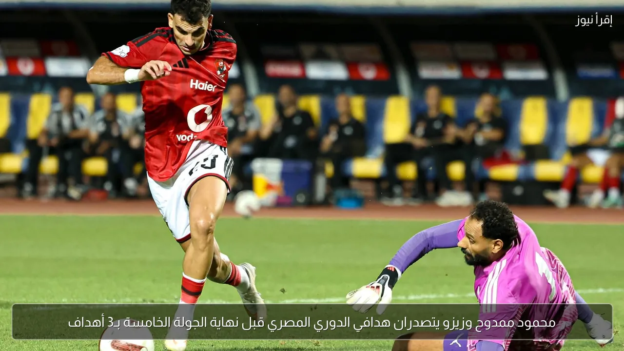 محمود ممدوح وزيزو يتصدران هدافي الدوري المصري قبل نهاية الجولة الخامسة بـ3 أهداف