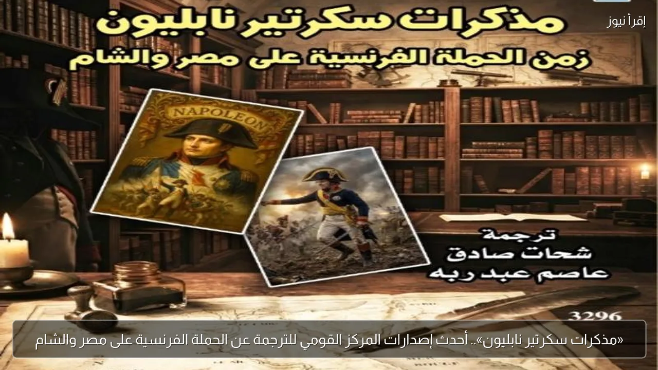«مذكرات سكرتير نابليون».. أحدث إصدارات المركز القومي للترجمة عن الحملة الفرنسية على مصر والشام