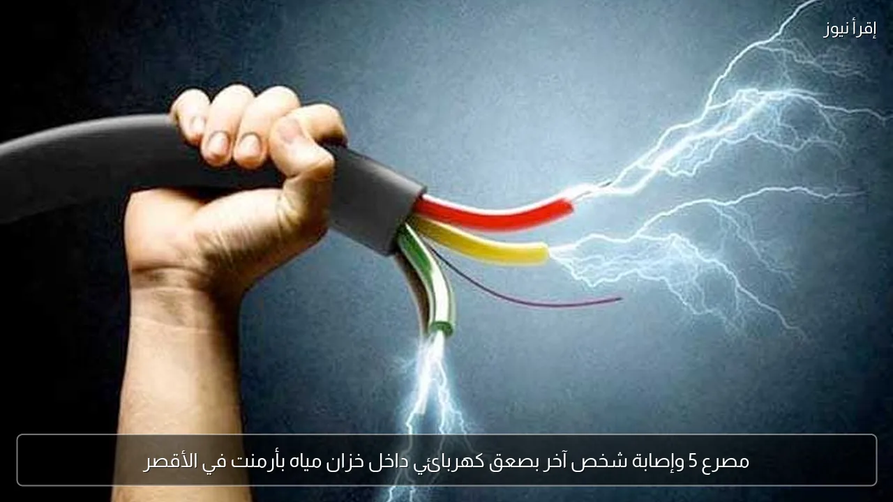 مصرع 5 وإصابة شخص آخر بصعق كهربائي داخل خزان مياه بأرمنت في الأقصر