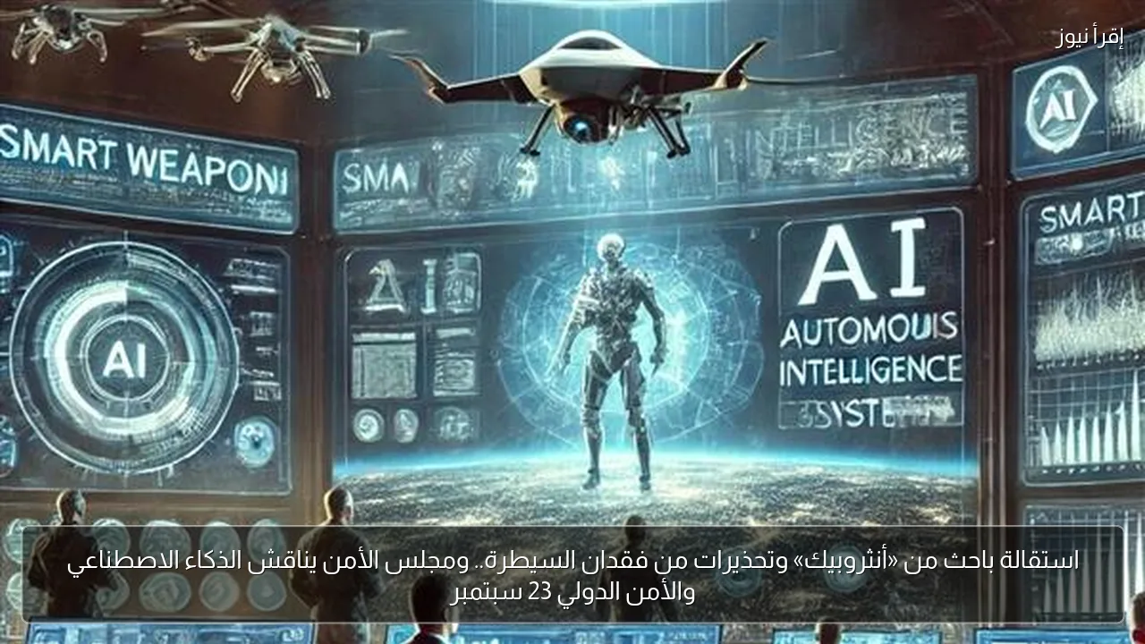 استقالة باحث من «أنثروبيك» وتحذيرات من فقدان السيطرة.. ومجلس الأمن يناقش الذكاء الاصطناعي والأمن الدولي 23 سبتمبر