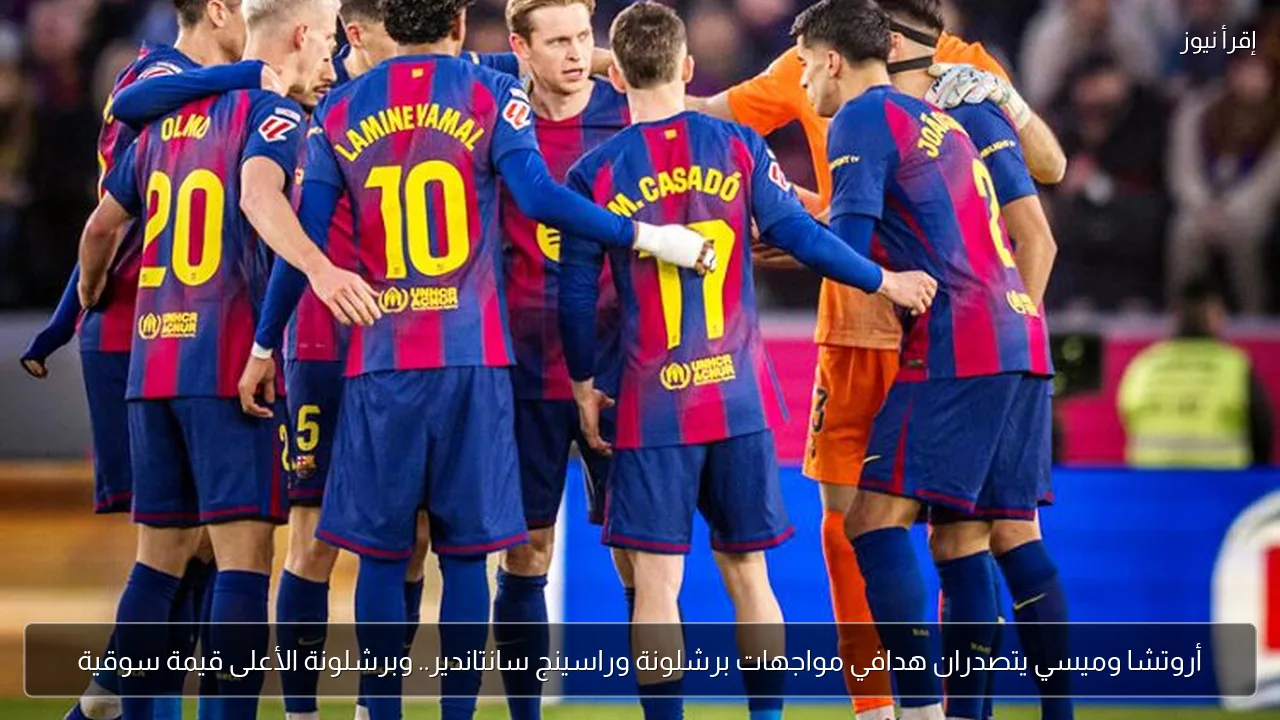 أروتشا وميسي يتصدران هدافي مواجهات برشلونة وراسينج سانتاندير.. وبرشلونة الأعلى قيمة سوقية