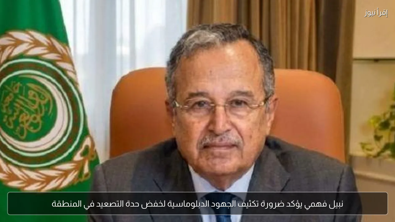 نبيل فهمي يؤكد ضرورة تكثيف الجهود الدبلوماسية لخفض حدة التصعيد في المنطقة