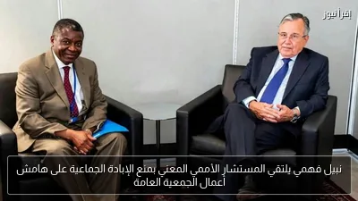 نبيل فهمي يلتقي المستشار الأممي المعني بمنع الإبادة الجماعية على هامش أعمال الجمعية العامة