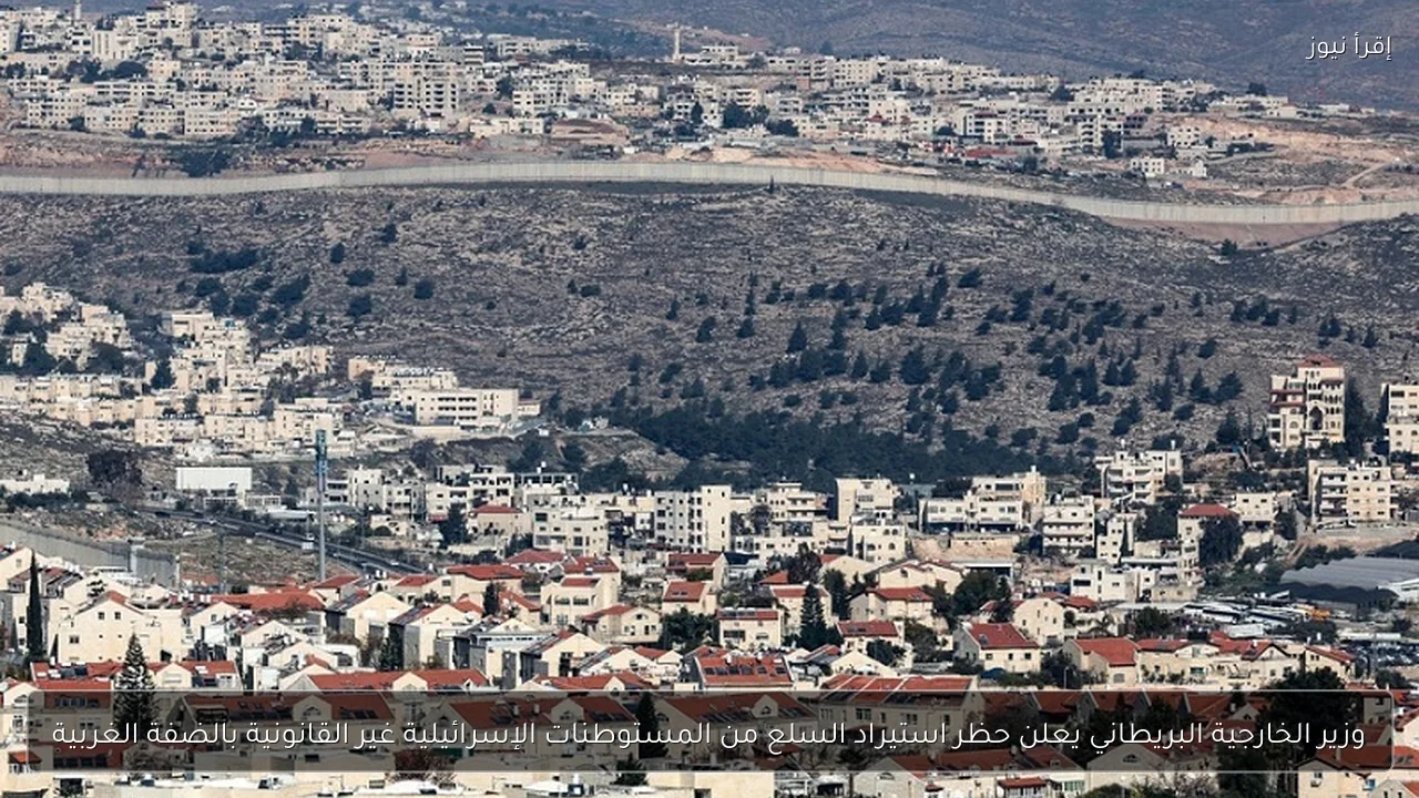 وزير الخارجية البريطاني يعلن حظر استيراد السلع من المستوطنات الإسرائيلية غير القانونية بالضفة الغربية
