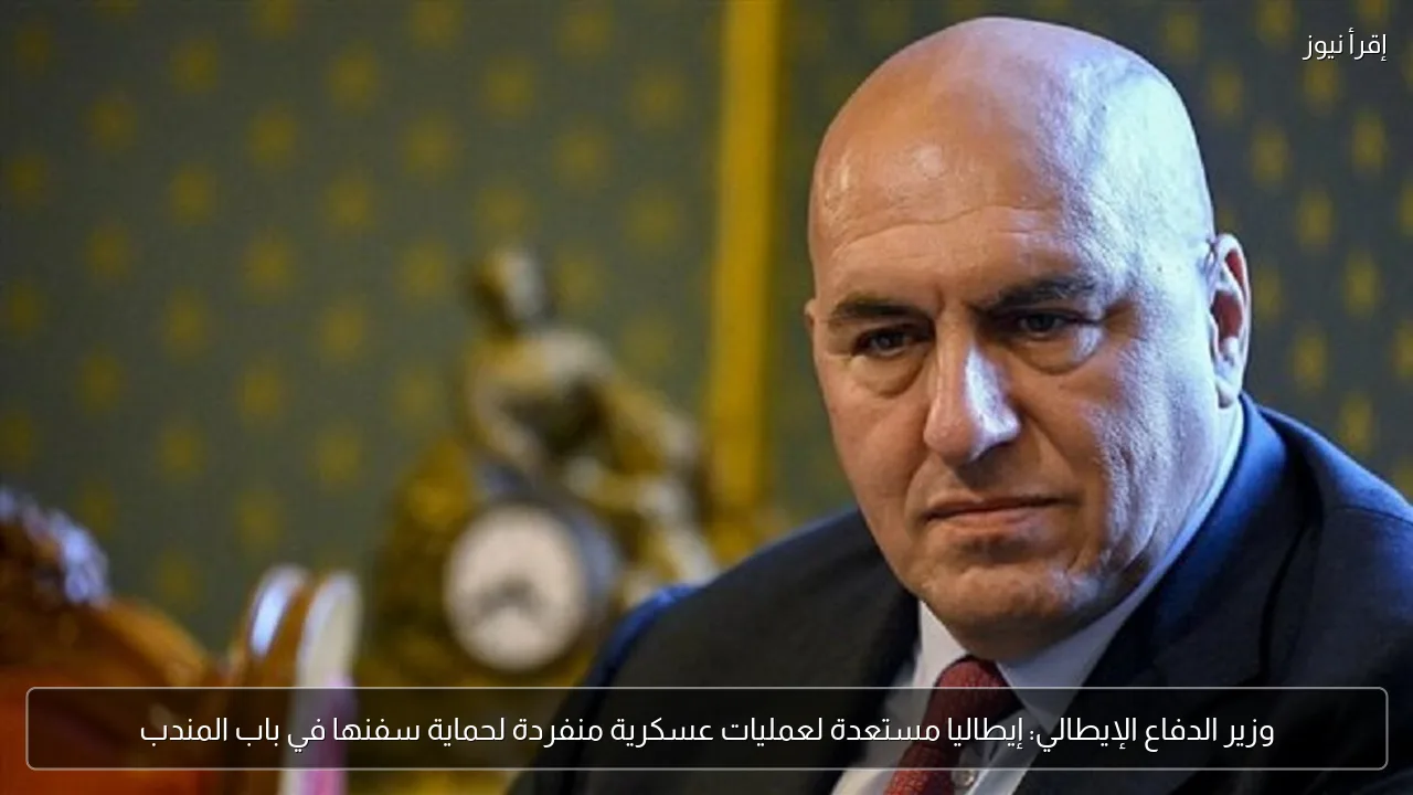 وزير الدفاع الإيطالي: إيطاليا مستعدة لعمليات عسكرية منفردة لحماية سفنها في باب المندب