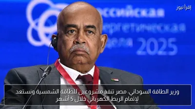 وزير الطاقة السوداني: مصر تنفذ مشروعين للطاقة الشمسية ونستعد لإتمام الربط الكهربائي خلال 5 أشهر